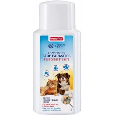 Shampoing antiparasitaire Beaphar Diméthicare pour chiens et chats - Publicité Shampoing antiparasitaire Beaphar Diméthicare pour chiens et chats - Publicité