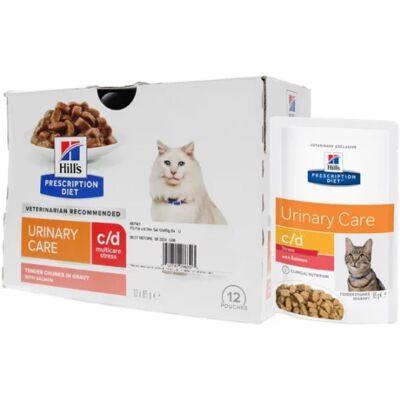 Nourriture pour chats Hill's Prescription Diet Saumon Stress Urinaire - 12x85g - Publicité Nourriture pour chats Hill's Prescription Diet Saumon Stress Urinaire - 12x85g - Publicité
