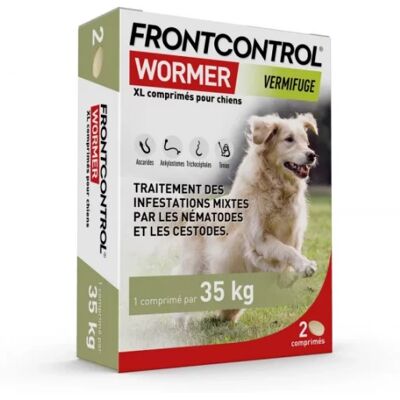 Parapharmacie en ligne > Vétérinaire > Produits anti-parasites pour animaux > Anti-parasites pour chien Frontcontrol Wormer Chien XL Comprimés x 2 - Publicité Parapharmacie en ligne > Vétérinaire > Produits anti-parasites pour animaux > Anti-parasites pour chien Frontcontrol Wormer Chien XL Comprimés x 2 - Publicité