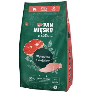 PAN MIĘSKO - aux herbes, boeuf et lapin pour chiens de races moyennes - M 9 kg - Publicité PAN MIĘSKO - aux herbes, boeuf et lapin pour chiens de races moyennes - M 9 kg - Publicité