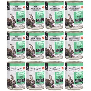 WIEJSKA ZAGRODA – Monoprotéinée Lapin – Nourriture humide pour chiens 12×400 g - Publicité WIEJSKA ZAGRODA – Monoprotéinée Lapin – Nourriture humide pour chiens 12×400 g - Publicité