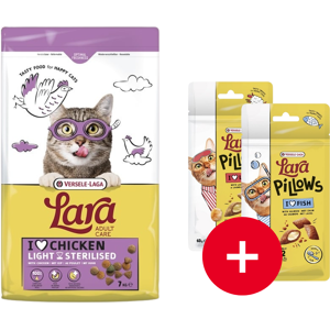 VERSELE-LAGA Lara Adult Light Sterilized 7 kg nourriture pour chats stérilisés + 2 friandises GRATUITES - Publicité VERSELE-LAGA Lara Adult Light Sterilized 7 kg nourriture pour chats stérilisés + 2 friandises GRATUITES - Publicité