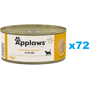 APPLAWS Cat Tin Adult - Blanc de poulet en bouillon - 72x156g - Publicité APPLAWS Cat Tin Adult - Blanc de poulet en bouillon - 72x156g - Publicité