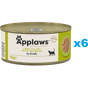 Nourriture pour chats Applaws en conserve - 156g - Thon / Poisson en bouillon - Pack de 6/24 - Publicité Nourriture pour chats Applaws en conserve - 156g - Thon / Poisson en bouillon - Pack de 6/24 - Publicité