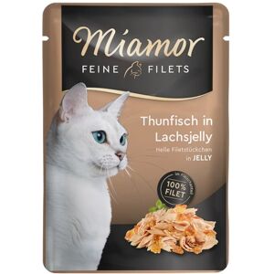 MIAMOR Feine Filets thon et saumon en gelée sachet de 100 g - Publicité MIAMOR Feine Filets thon et saumon en gelée sachet de 100 g - Publicité