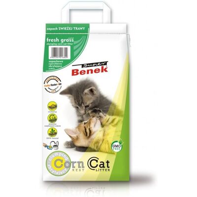 Benek Super Corn Cat - Litière à l'herbe fraîche - Publicité Benek Super Corn Cat - Litière à l'herbe fraîche - Publicité