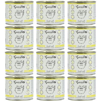 GUSSTO Cat Fresh Calf - Nourriture humide sans céréales - 12x200 g - Publicité GUSSTO Cat Fresh Calf - Nourriture humide sans céréales - 12x200 g - Publicité