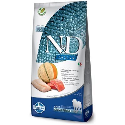 FARMINA N&D Ocean Alimentation pour Chiens Adultes Grand Taille - Saumon, Morue & Melon - Publicité FARMINA N&D Ocean Alimentation pour Chiens Adultes Grand Taille - Saumon, Morue & Melon - Publicité