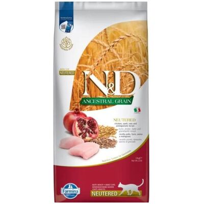 FARMINA N&D Chat Adulte Stérilisé - Poulet, épeautre, avoine et grenade - 10kg - Publicité FARMINA N&D Chat Adulte Stérilisé - Poulet, épeautre, avoine et grenade - 10kg - Publicité