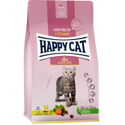 Happy Cat Junior Land-Geflügel - Nourriture pour chats - Publicité Happy Cat Junior Land-Geflügel - Nourriture pour chats - Publicité
