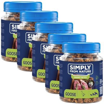 SIMPLY FROM NATURE Smart Bites - Friandises d'oie pour chiens - 5x130 g - Publicité SIMPLY FROM NATURE Smart Bites - Friandises d'oie pour chiens - 5x130 g - Publicité