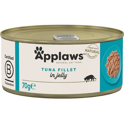 APPLAWS Cat Tin - Nourriture humide Filet de thon en gelée - 70g - Publicité APPLAWS Cat Tin - Nourriture humide Filet de thon en gelée - 70g - Publicité