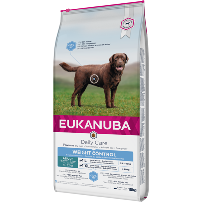 Nourriture sèche Eukanuba contrôle du poids pour grandes races - 15kg - Publicité Nourriture sèche Eukanuba contrôle du poids pour grandes races - 15kg - Publicité