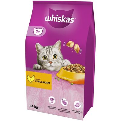 WHISKAS Adult 1,4 kg chicken - croquettes sèches pour chats - Publicité WHISKAS Adult 1,4 kg chicken - croquettes sèches pour chats - Publicité