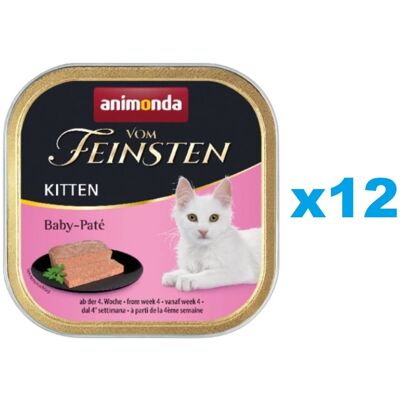ANIMONDA Vom Feinsten Kitten Baby Pate Pâtée pour chatons à partir de la 4e semaine 12x100 g - Publicité ANIMONDA Vom Feinsten Kitten Baby Pate Pâtée pour chatons à partir de la 4e semaine 12x100 g - Publicité