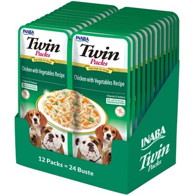 Inaba Pack Double Poulet et Légumes pour Chiens - Nourriture pour Chiens - Publicité Inaba Pack Double Poulet et Légumes pour Chiens - Nourriture pour Chiens - Publicité