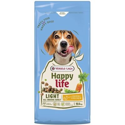 VERSELE-LAGA Happy Life Adult Light with Chicken 12,5kg nourriture pour chiens en surpoids avec poulet - Publicité VERSELE-LAGA Happy Life Adult Light with Chicken 12,5kg nourriture pour chiens en surpoids avec poulet - Publicité