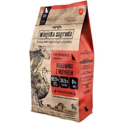 Wiejska Zagroda Bœuf et Dinde pour Chien - 9kg - Publicité Wiejska Zagroda Bœuf et Dinde pour Chien - 9kg - Publicité