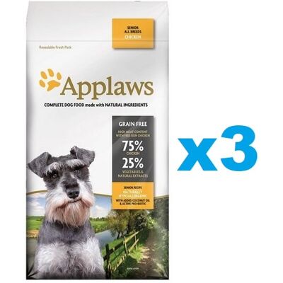 APPLAWS Dog Dry Senior - Poulet pour chiens âgés - 6 kg (3x2 kg) - Publicité APPLAWS Dog Dry Senior - Poulet pour chiens âgés - 6 kg (3x2 kg) - Publicité