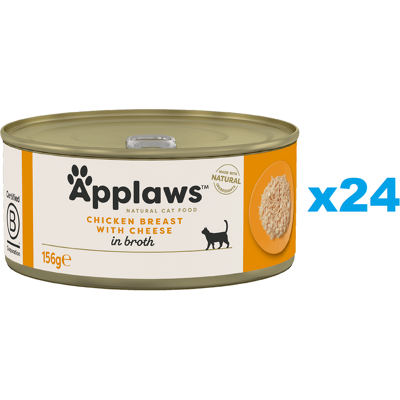 APPLAWS Cat Tin Adult - Blanc de poulet et fromage en bouillon - 24x156 g - Publicité APPLAWS Cat Tin Adult - Blanc de poulet et fromage en bouillon - 24x156 g - Publicité