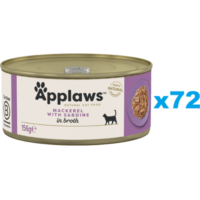APPLAWS Nourriture humide pour chats - Maquereau sardines - Publicité APPLAWS Nourriture humide pour chats - Maquereau sardines - Publicité
