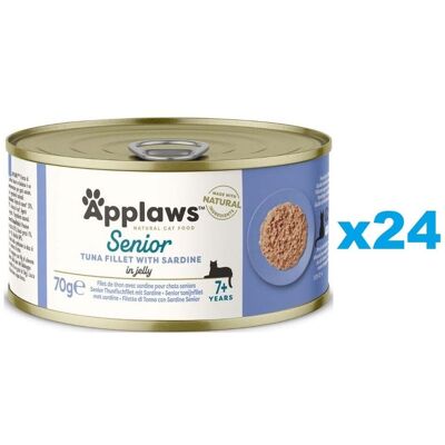 APPLAWS Cat Tin Senior - Filet de thon avec sardine en gelée pour chats âgés - 6x70 g - Publicité APPLAWS Cat Tin Senior - Filet de thon avec sardine en gelée pour chats âgés - 6x70 g - Publicité