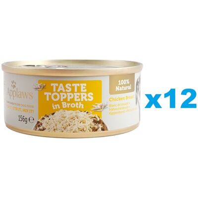 APPLAWS Dog Tin Taste Toppers - Blanc de poulet en bouillon - 12x156 g - Publicité APPLAWS Dog Tin Taste Toppers - Blanc de poulet en bouillon - 12x156 g - Publicité