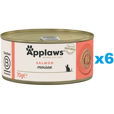 APPLAWS Cat Tin - Mousse de saumon - 6x70 g - Publicité APPLAWS Cat Tin - Mousse de saumon - 6x70 g - Publicité
