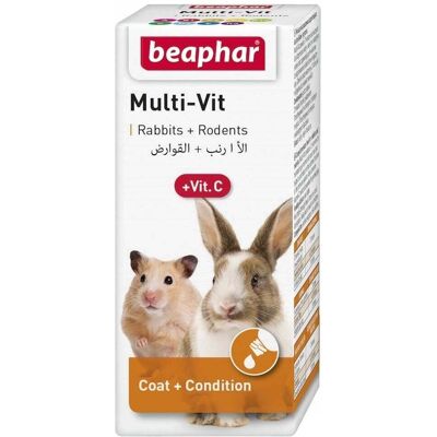 BEAPHAR Multi-Vit + Vit.C Préparation Vitaminée Pour Lapins et Rongeurs 20 ml - Publicité BEAPHAR Multi-Vit + Vit.C Préparation Vitaminée Pour Lapins et Rongeurs 20 ml - Publicité