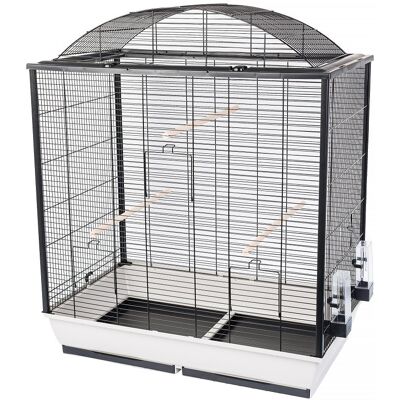 INTERZOO Nicola Cage à Oiseaux - 78 cm, Gris Chaud, Toit Arrondi - Publicité INTERZOO Nicola Cage à Oiseaux - 78 cm, Gris Chaud, Toit Arrondi - Publicité