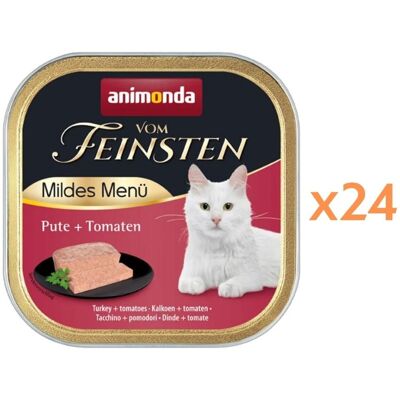 ANIMONDA Vom Feinsten Mild Menue Dinde et tomates, pâté pour chats 24 x 100 g - Publicité ANIMONDA Vom Feinsten Mild Menue Dinde et tomates, pâté pour chats 24 x 100 g - Publicité