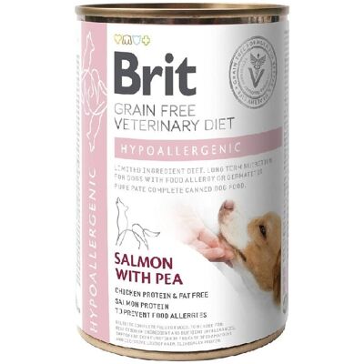 BRIT Veterinary Diet Hypoallergenic Salmon & Pea 400 g - Publicité BRIT Veterinary Diet Hypoallergenic Salmon & Pea 400 g - Publicité