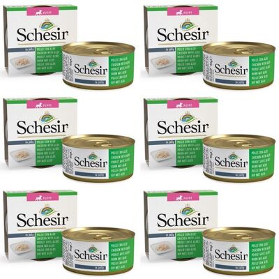 Schesir Croquettes Poulet Aloe Chiots - 150g - Publicité Schesir Croquettes Poulet Aloe Chiots - 150g - Publicité