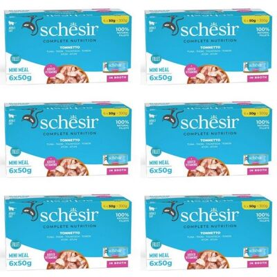 Schesir Thon en Eau 6 x 50 g - Nourriture humide pour chats - Publicité Schesir Thon en Eau 6 x 50 g - Nourriture humide pour chats - Publicité