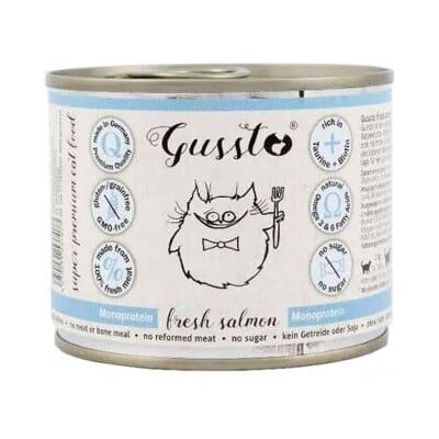 GUSSTO Cat Fresh Salmon - Saumon, Sans céréales, 200g - Publicité GUSSTO Cat Fresh Salmon - Saumon, Sans céréales, 200g - Publicité