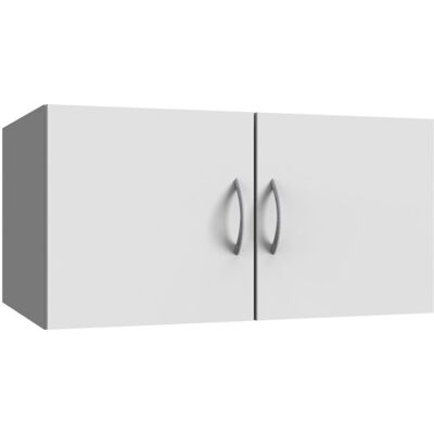 Deladeco Surmeuble 2 portes blanc profondeur 40 cm Jesy Blanc - Publicité Deladeco Surmeuble 2 portes blanc profondeur 40 cm Jesy Blanc - Publicité