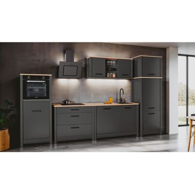 Deladeco Cuisine complète contemporaine 6 éléments chêne/anthracite Mylena Anthracite/chêne - Publicité Deladeco Cuisine complète contemporaine 6 éléments chêne/anthracite Mylena Anthracite/chêne - Publicité