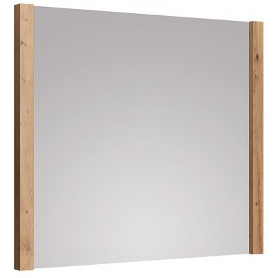Deladeco Miroir rectangulaire coloris chêne Jedusor Blanc/chêne - Publicité Deladeco Miroir rectangulaire coloris chêne Jedusor Blanc/chêne - Publicité