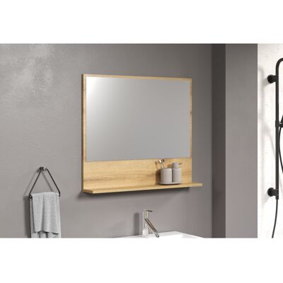 Deladeco Miroir de salle de bain contemporain chêne clair Lissandre Chêne clair - Publicité Deladeco Miroir de salle de bain contemporain chêne clair Lissandre Chêne clair - Publicité