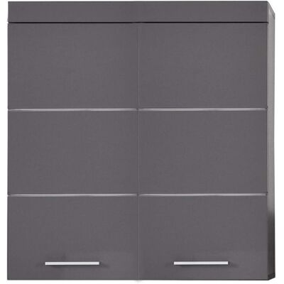 Deladeco Meuble haut de salle de bains moderne 73 cm Andora Gris - Publicité Deladeco Meuble haut de salle de bains moderne 73 cm Andora Gris - Publicité