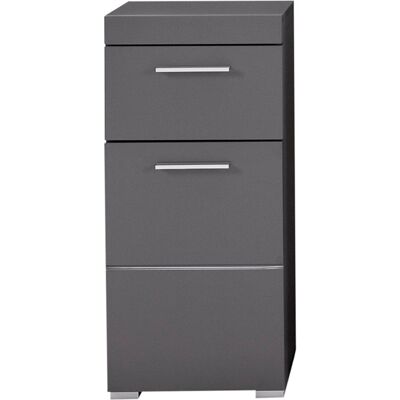 Deladeco Meuble bas de salle de bains moderne gris 37 cm Andora Gris - Publicité Deladeco Meuble bas de salle de bains moderne gris 37 cm Andora Gris - Publicité