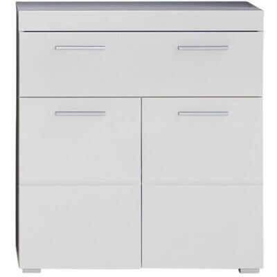 Deladeco Meuble bas de salle de bain moderne 73 cm blanc brillant Savana Blanc brillant - Publicité Deladeco Meuble bas de salle de bain moderne 73 cm blanc brillant Savana Blanc brillant - Publicité