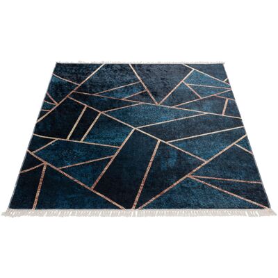 Deladeco Tapis graphique plat lavable en machine moderne Marno Multicolore 120x170 - Publicité Deladeco Tapis graphique plat lavable en machine moderne Marno Multicolore 120x170 - Publicité