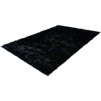Deladeco Tapis de salon uni shaggy doux Twist Noir 200x290 - Publicité Deladeco Tapis de salon uni shaggy doux Twist Noir 200x290 - Publicité