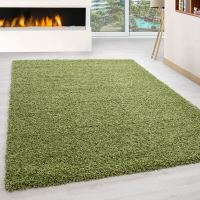 Deladeco Tapis uni shaggy rectangle Aimee Vert 240x340 - Publicité Deladeco Tapis uni shaggy rectangle Aimee Vert 240x340 - Publicité