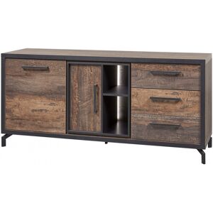 Vivabita Buffet/bahut industriel 184 cm marron/noir Chaneze Marron/noir - Publicité Vivabita Buffet/bahut industriel 184 cm marron/noir Chaneze Marron/noir - Publicité