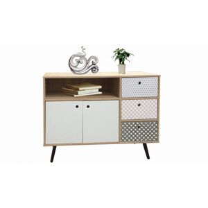 Vivabita Buffet/bahut style scandinave 107 cm chêne/imprimé Mayline Chêne/imprimé - Publicité Vivabita Buffet/bahut style scandinave 107 cm chêne/imprimé Mayline Chêne/imprimé - Publicité