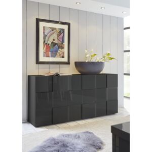 Balias Home Buffet/bahut moderne 181 cm laqué gris brillant Milenor Gris laqué brillant - Publicité Balias Home Buffet/bahut moderne 181 cm laqué gris brillant Milenor Gris laqué brillant - Publicité