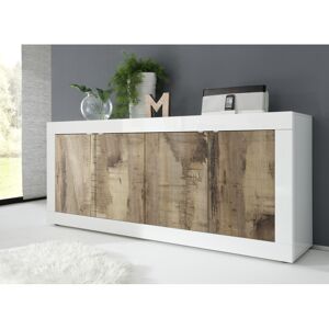Balias Home Buffet/bahut moderne 207 cm blanc/chêne pero Agathe Blanc/chêne pero - Publicité Balias Home Buffet/bahut moderne 207 cm blanc/chêne pero Agathe Blanc/chêne pero - Publicité