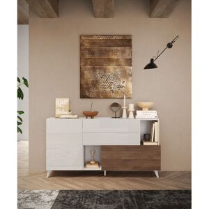 Balias Home Buffet/bahut 181 cm chêne mercure/blanc laqué Minorka Chêne mercure/blanc laqué - Publicité Balias Home Buffet/bahut 181 cm chêne mercure/blanc laqué Minorka Chêne mercure/blanc laqué - Publicité